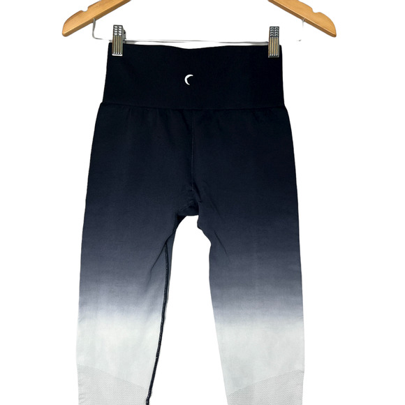 Zyia Active Size XS Ombre Leggings Seamless High Rise Black/White - Picture 3 of 7